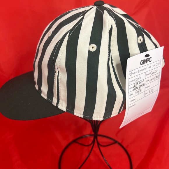 KITH SCRIPT STRIPED DAD HAT-waffle - Picture 6 of 7